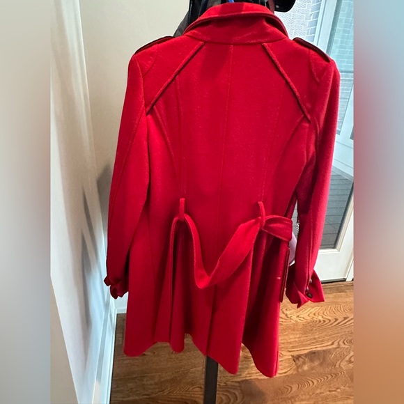Guess Red Front Tie Coat - Picture 2 of 3